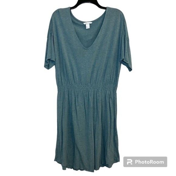 H&M Green V-Neck Dress Size Large - Picture 1 of 5